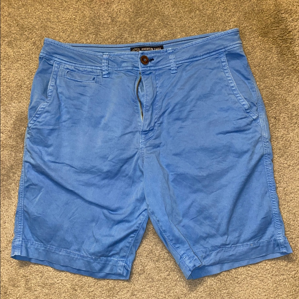 Blue American Eagle Active Flex Khaki Shorts